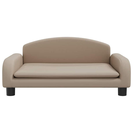 Vidaxxl Hundebett 70x45x30 cm Kunstleder cappuccinofarben