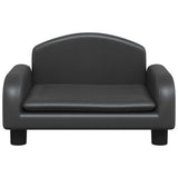 Vidaxl Hundekorb 50x40x30 cm künstliches Leder schwarz