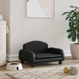 Vidaxl Hundekorb 50x40x30 cm künstliches Leder schwarz