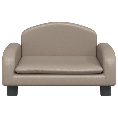 Vidaxl Hundekorb 50x40x30 cm künstlicher Leder Cappuccinocente