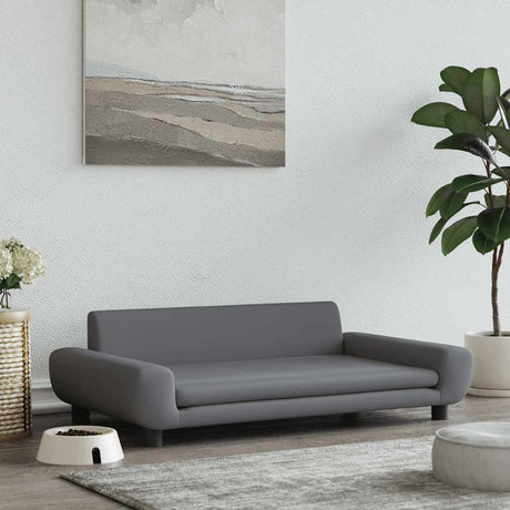 Vidaxl Hundekorb 100x54x33 cm Samt dunkelgrau