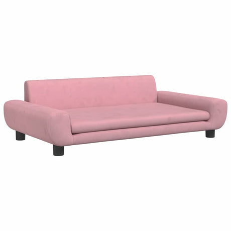 Vidaxl Hundekorb 100x54x33 cm Samt rosa