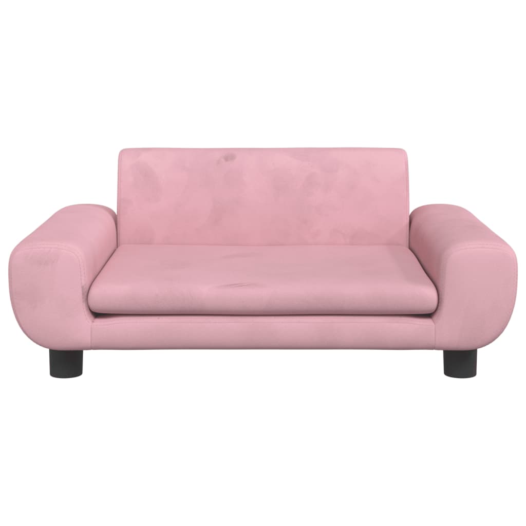 Vidaxl hundekurv 70x45x33 cm fløyel rosa