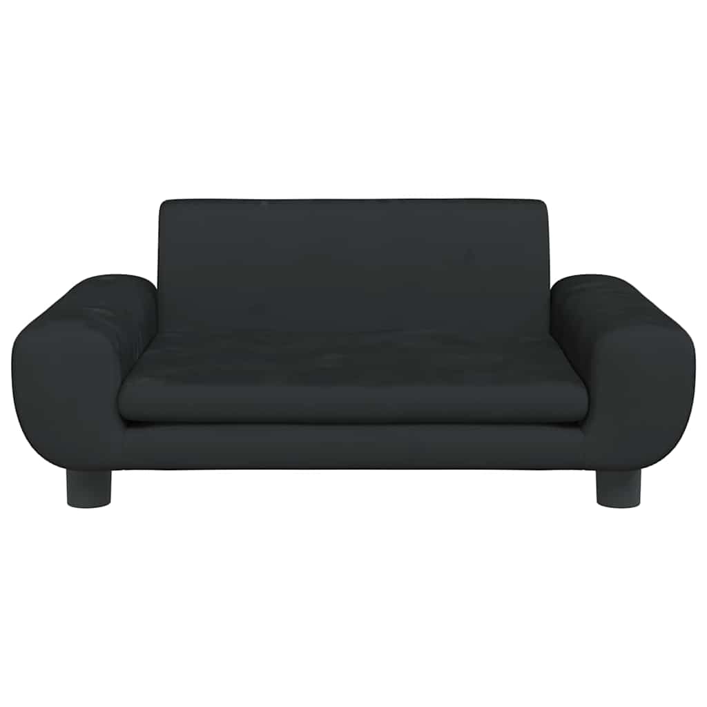 Vidaxl Hundekorb 70x45x33 cm Samt Schwarz