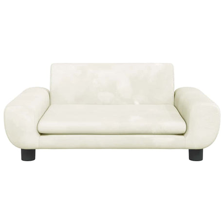 Vidaxxl Hundebett 70x45x33 cm Samt cremefarben