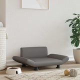 Vidaxxl Hundebett 70x45x28 cm Kunstleder grau