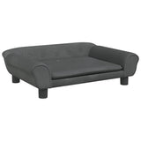 Vidaxxl Hundebett 70x48x22 cm Samt dunkelgrau