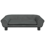 Vidaxxl Hundebett 70x48x22 cm Samt dunkelgrau