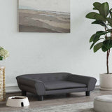 Vidaxxl Hundebett 70x48x22 cm Samt dunkelgrau
