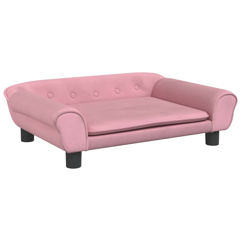 VidaXL Hundebett 70x48x22 cm Samtrosa