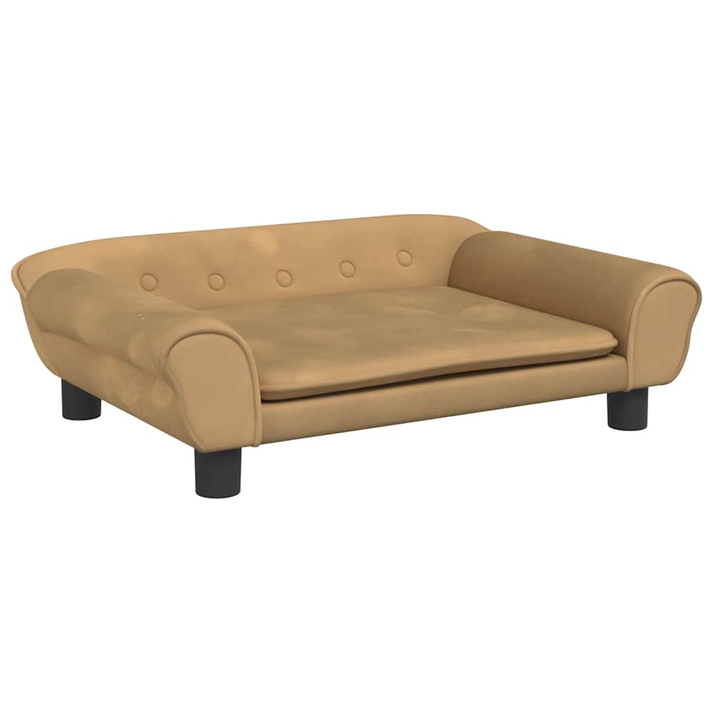 Vidaxxl Hundebett 70x48x22 cm samtbraun
