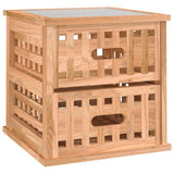 Vidaxl nachtkastje 34x34x34 cm massief walnotenhout
