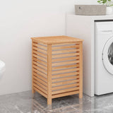 Vidaxl Waschkorb 45x45x65 cm Festes Walnussholz