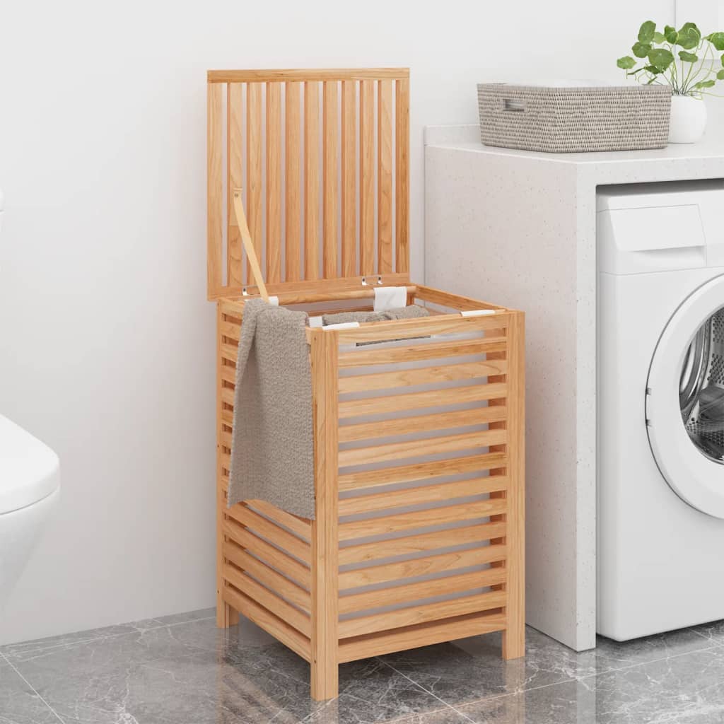 Vidaxl Laundry Basket 45x45x65 cm pevné ořechové dřevo