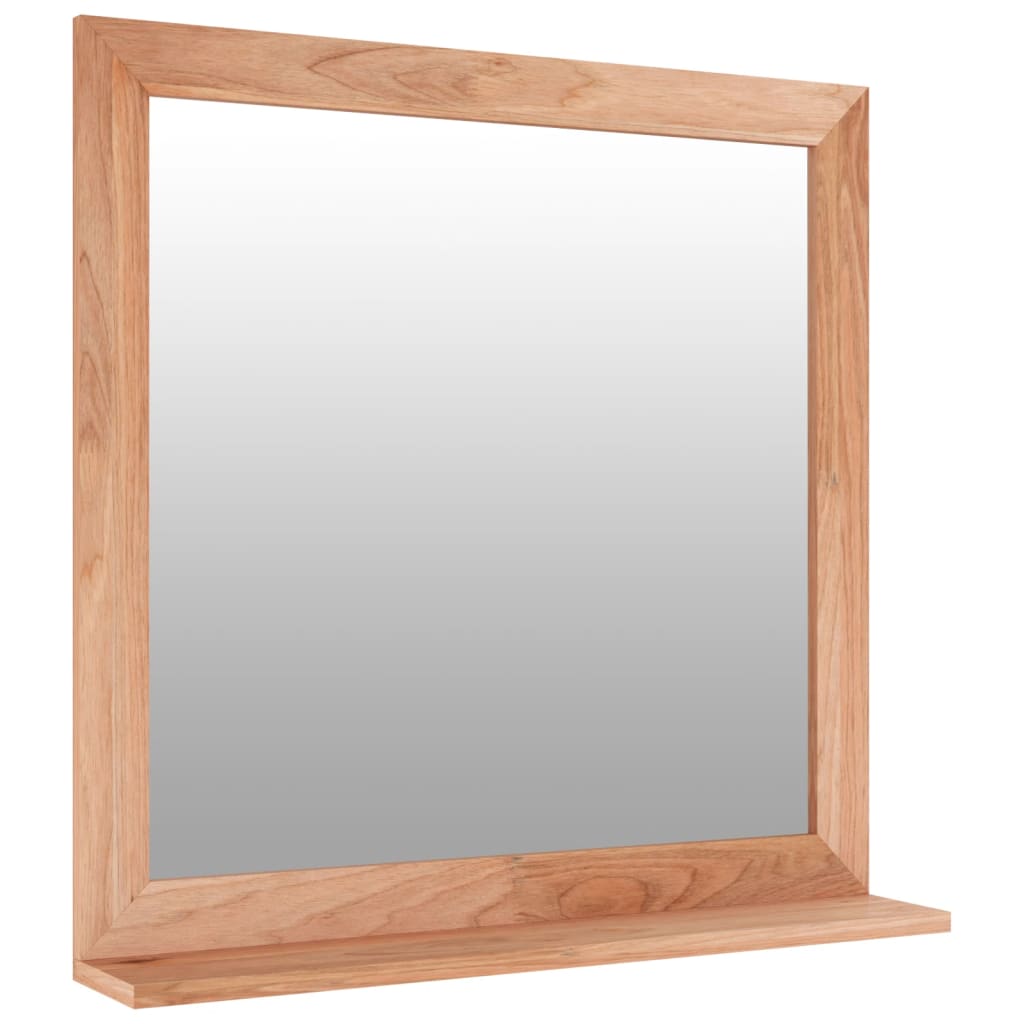 Vidaxl Wall Mirror 55x55 cm Solid valnøtt tre