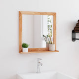 Vidaxl Wall Mirror 55x55 cm Solid valnøtt tre