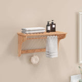 Vidaxl -Handtuchregal 60x30x35 cm Festes Walnussholz