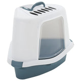 Vidaxl Litter Box 56x40x40 cm Polypropene bianco e blu