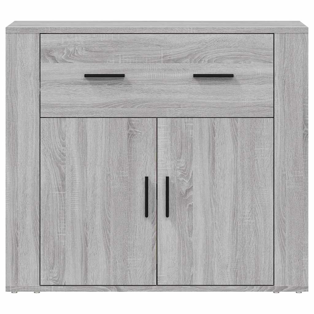 Vidaxl dressoir 80x33x70 cm bewerkt hout grijs sonoma eikenkleurig