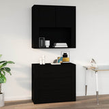 Vidaxl wandkast 80x33x80 cm bewerkt hout zwart