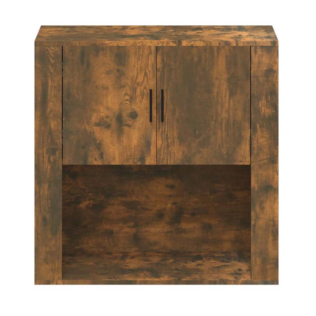 Vidaxl wandkast 80x33x80 cm bewerkt hout gerookt eikenkleurig