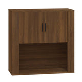 Vidaxl wandkast 80x33x80 cm bewerkt hout bruin eikenkleur