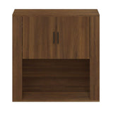 Vidaxl wandkast 80x33x80 cm bewerkt hout bruin eikenkleur