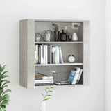Vidaxl wandkast 80x33x80 cm bewerkt hout betongrijs