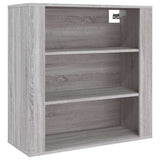 Vidaxl wandkast 80x33x80 cm bewerkt hout grijs sonoma eikenkleurig