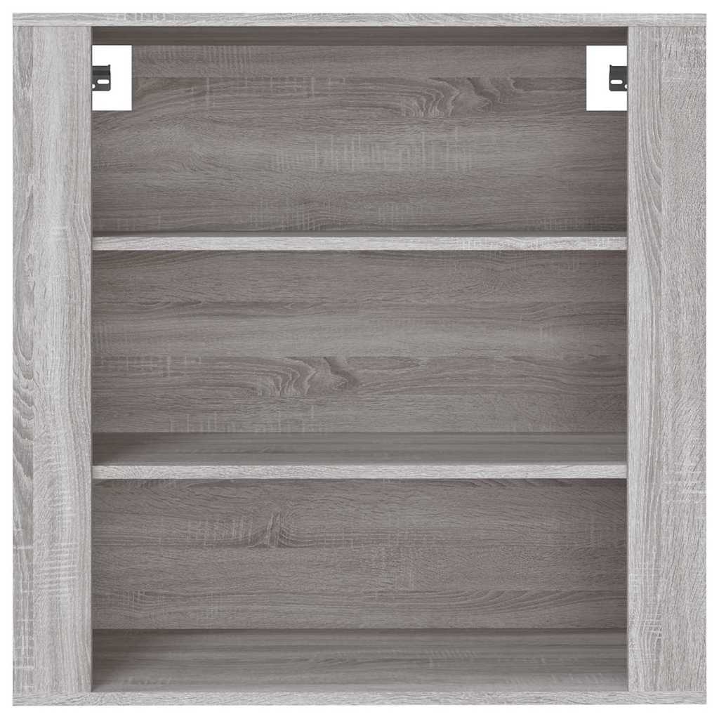 Vidaxl wandkast 80x33x80 cm bewerkt hout grijs sonoma eikenkleurig