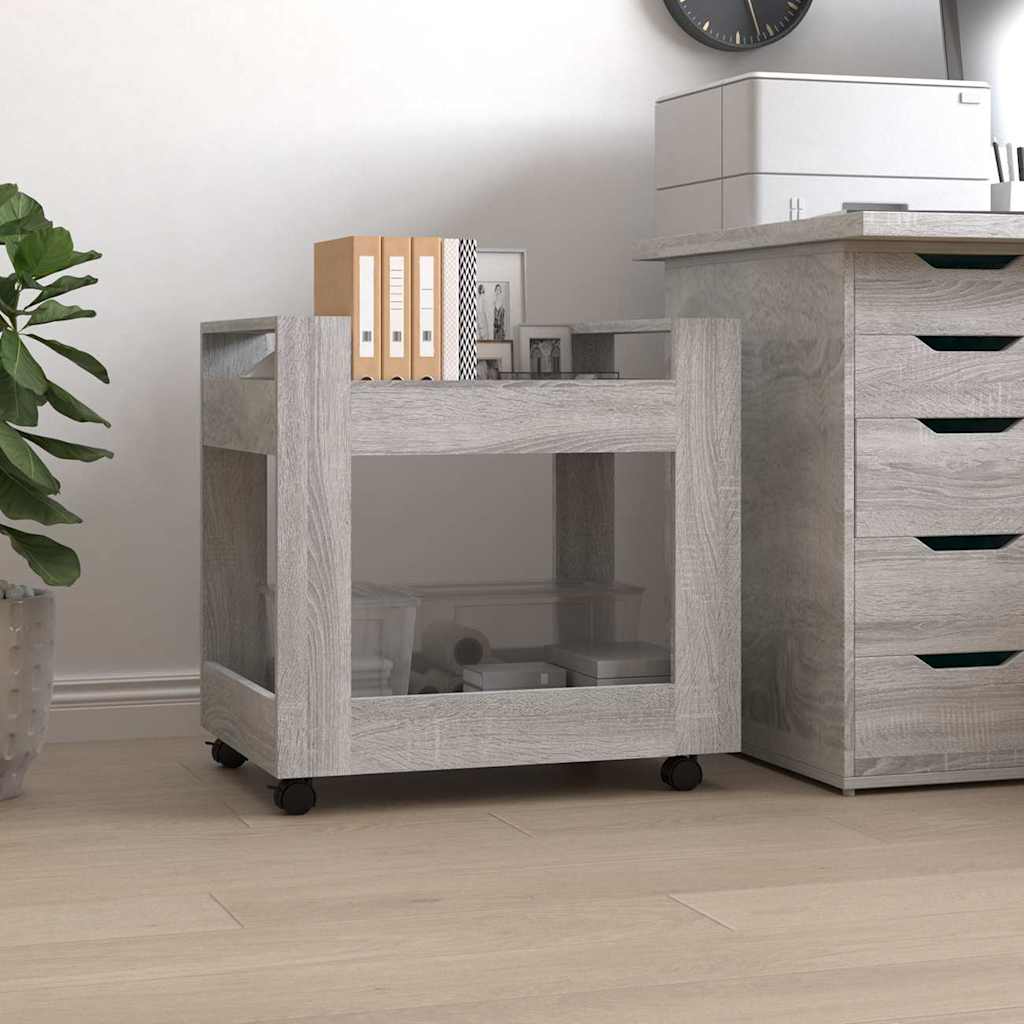 Vidaxl bureaukastje 60x45x60 cm bewerkt hout grijs sonoma eikenkleurig