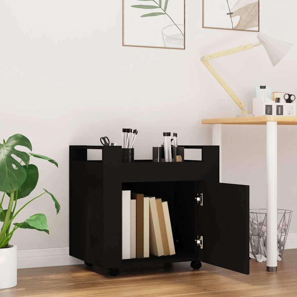 Vidaxl bureaukastje 60x45x60 cm bewerkt hout zwart