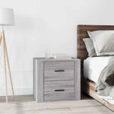 Vidaxl nachtkastje 50x39x47 cm grijs sonoma eikenkleurig