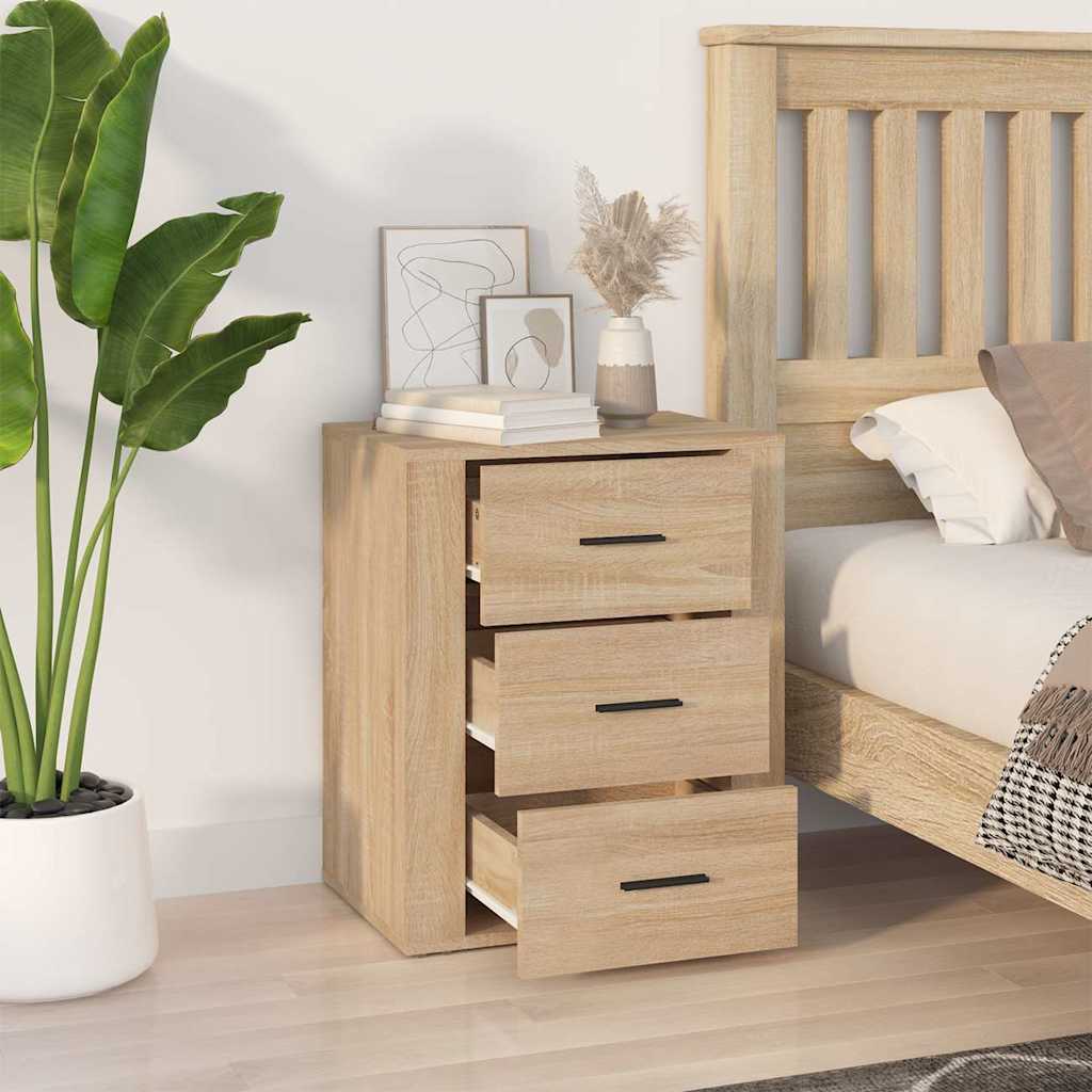 Vidaxl nachtkastje 50x36x60 cm bewerkt hout sonoma eikenkleurig