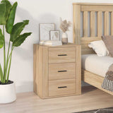 Vidaxl nachtkastje 50x36x60 cm bewerkt hout sonoma eikenkleurig