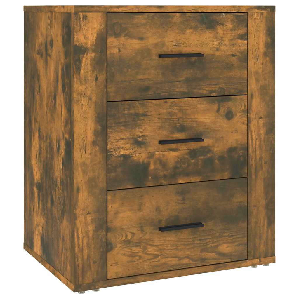 Vidaxl nachtkastje 50x36x60 cm bewerkt hout gerookt eikenkleurig