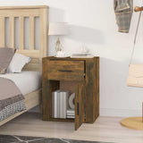 Vidaxl nachtkastje 50x36x60 cm bewerkt hout gerookt eikenkleurig