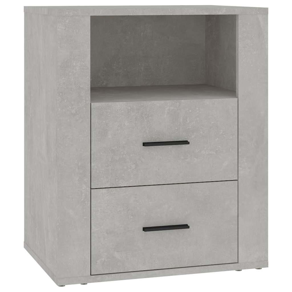Vidaxl nachtkastje 50x36x60 cm bewerkt hout betongrijs