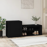 Vidaxl Schuhschrank 130x35x54 cm propertiertes Holzschwarz