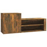 VidaXL shoe cabinet 130x35x54 cm Properted wood Smoked oak colored