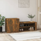 VidaXL shoe cabinet 130x35x54 cm Properted wood Smoked oak colored