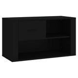 Vidaxl Schuhschrank 80x35x45 cm propertiertes Holzschwarz