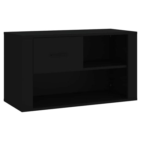 Vidaxl Schuhschrank 80x35x45 cm propertiertes Holzschwarz