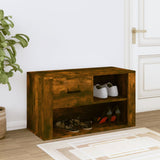 VIDAXL -Schuhschrank 80x35x45 cm Eigenschaften mit geräuchertem Eichenfarbe farbig