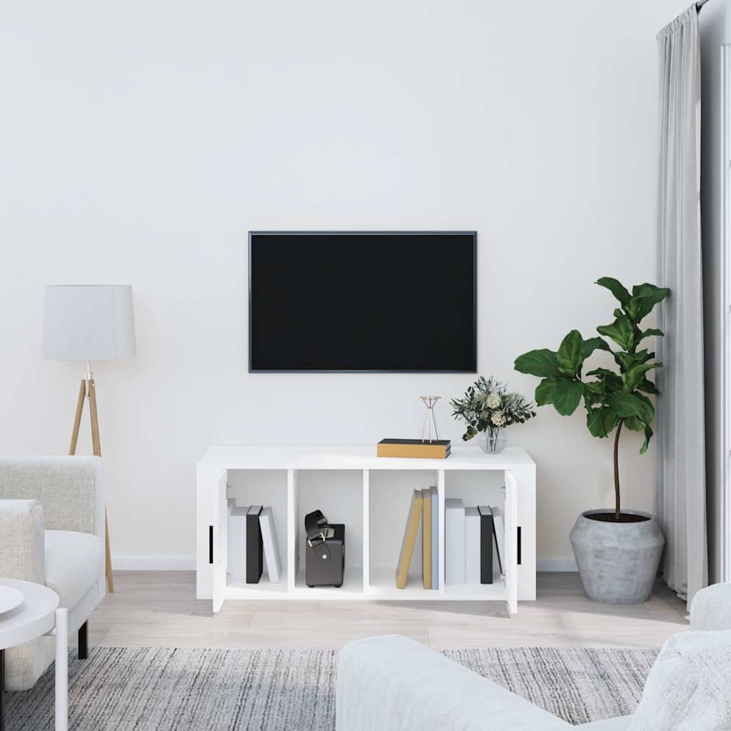 Vidaxl tv-meubel 100x35x40 cm bewerkt hout wit