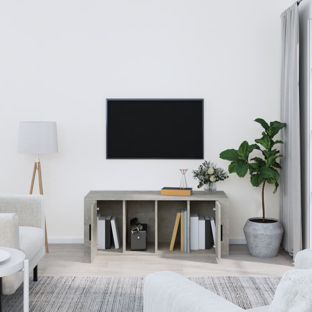 Vidaxl tv-meubel 100x35x40 cm bewerkt hout betongrijs