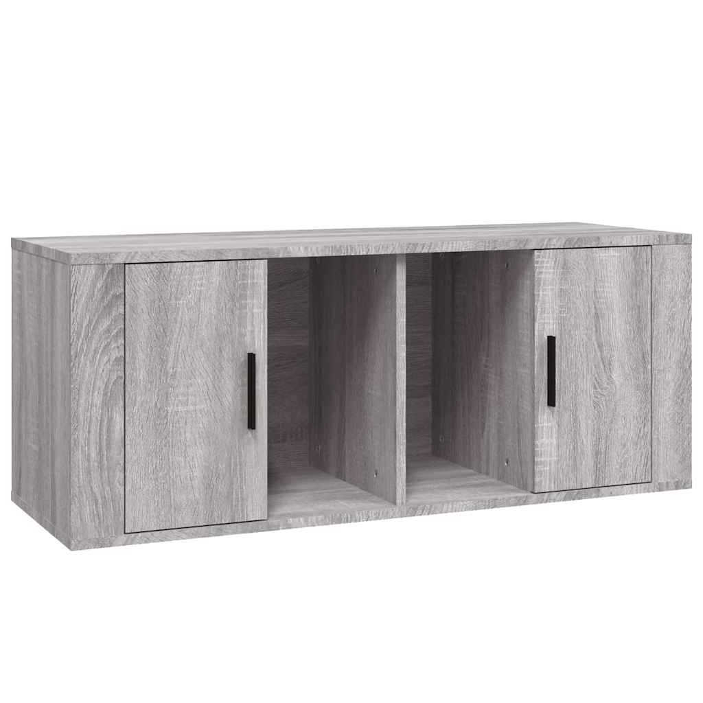 Vidaxl tv-meubel 100x35x40 cm bewerkt hout grijs sonoma eikenkleurig