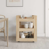 Vidaxl keukentrolley 60x45x80 cm bewerkt hout sonoma eikenkleurig