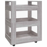 Vidaxl keukentrolley 60x45x80cm bewerkt hout grijs sonoma eikenkleurig