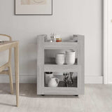 Vidaxl keukentrolley 60x45x80cm bewerkt hout grijs sonoma eikenkleurig